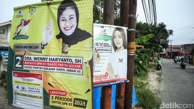 Pemilu Sudah Selesai, Spanduk Caleg Masih Bertebaran di Depok