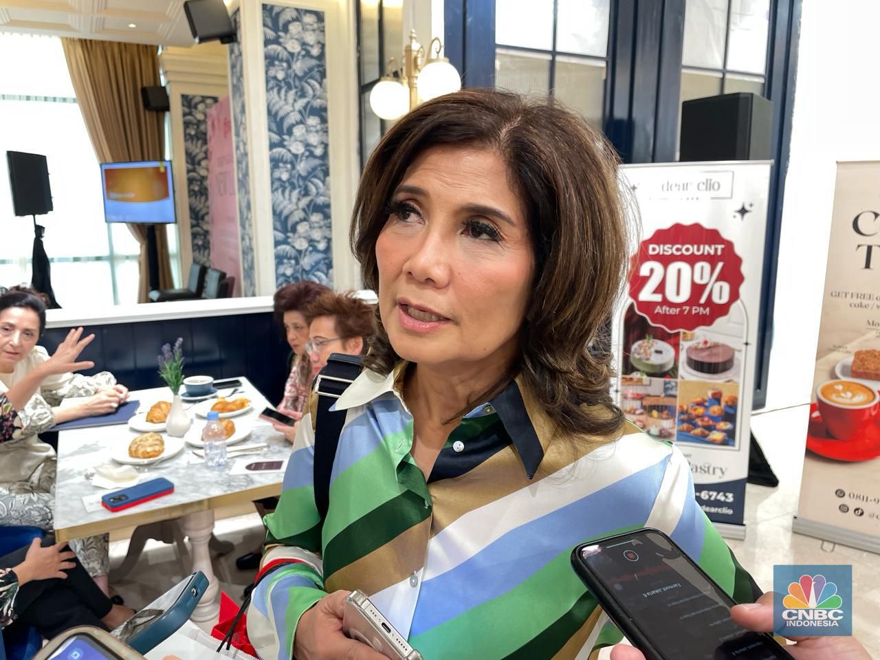 Pengamat Ekonomi Aviliani dalam Talkshow Geliat Ekonomi dan Retail Pasca Pemilu di Indonesia. (CNBC Indonesia/Rindi Salsabilla)
