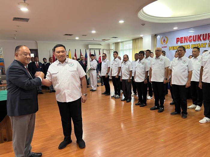 pelantikan pengurus baru PESTI (Persatuan Soft Tennis Indonesia) periode 2023-2028.