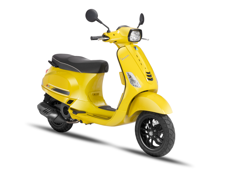 Vespa S 125 warna Yellow Sole.