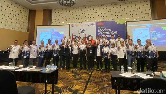 Kegiatan Munas Modern Pentathlon Indonesia di Royal Ambarrukmo, Sleman, DIY, Sabtu (24/2/2024).