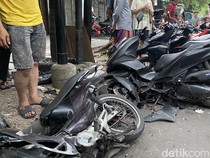 Polisi Buru Ambulans Berlogo Partai Demokrat yang Tabrak 5 Motor di Surabaya