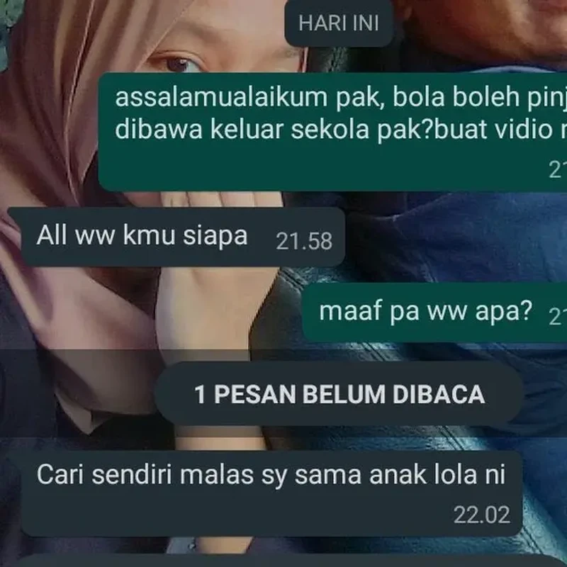 Chat guru dengan murid ini bikin kamu bakal kangen dengan masa sekolah. Chatnya lucu banget.