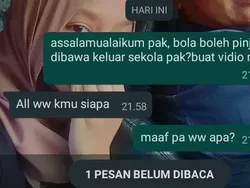 Chat Salah Ketik Murid dan Guru, Jadi Kangen Sekolah