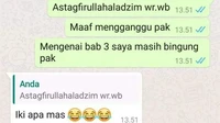 Chat guru dengan murid ini bikin kamu bakal kangen dengan masa sekolah. Chatnya lucu banget.