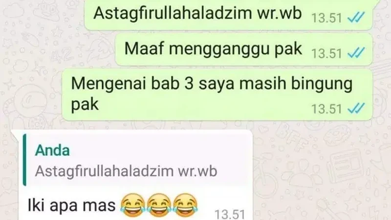 Chat guru dengan murid ini bikin kamu bakal kangen dengan masa sekolah. Chatnya lucu banget.