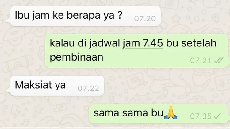 Chat Salah Ketik Murid dan Guru, Jadi Kangen Sekolah Chat guru dengan murid ini bikin kamu bakal kangen dengan masa sekolah. Chatnya lucu banget.