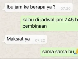 Chat Salah Ketik Murid dan Guru, Jadi Kangen Sekolah