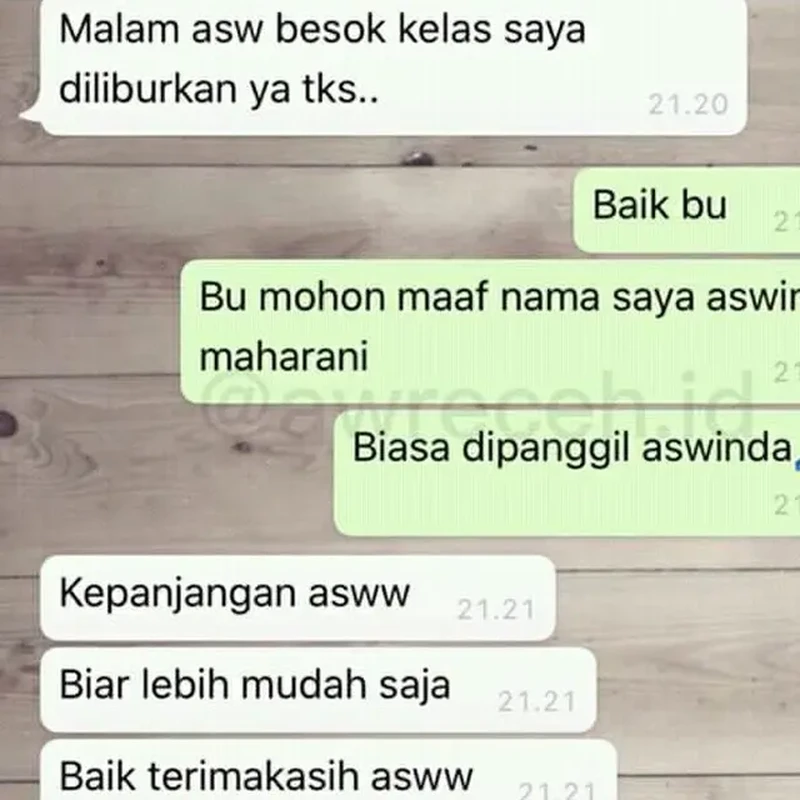 Chat guru dengan murid ini bikin kamu bakal kangen dengan masa sekolah. Chatnya lucu banget.