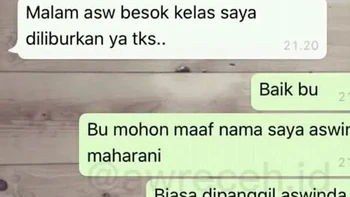 Sabar ya, Aswinda. Foto:X/txtdaripelajar