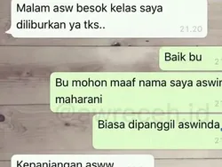 Chat Salah Ketik Murid dan Guru, Jadi Kangen Sekolah