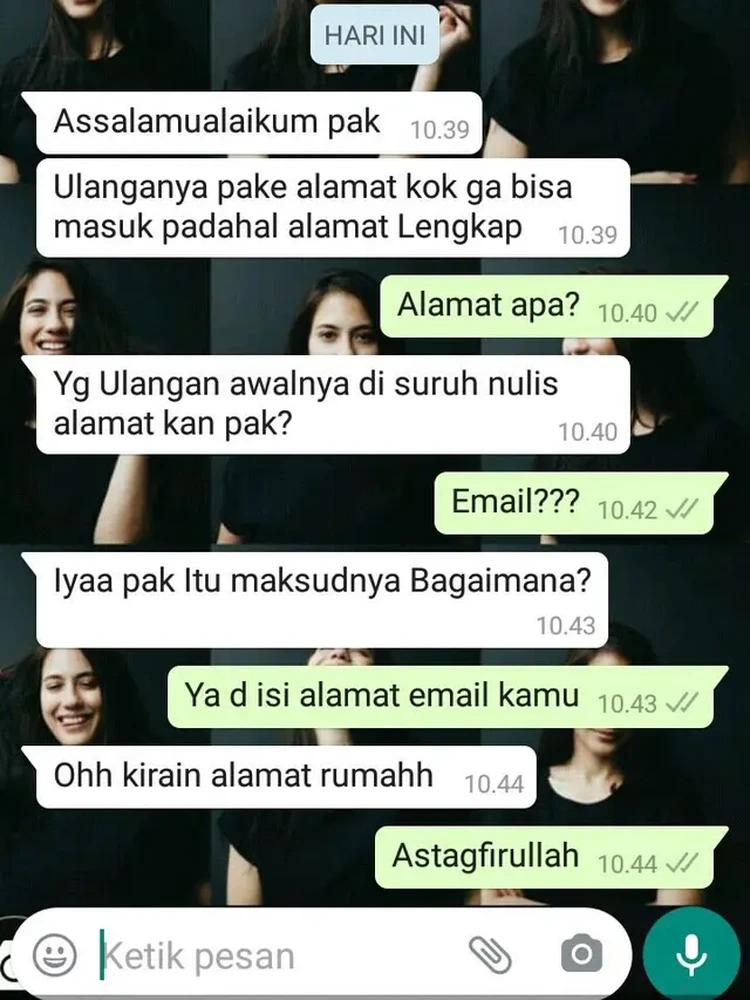 Chat Salah Ketik Murid dan Guru, Jadi Kangen Sekolah Chat guru dengan murid ini bikin kamu bakal kangen dengan masa sekolah. Chatnya lucu banget.
