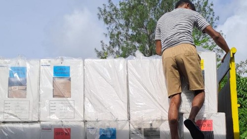 Logistik pemilu di Kecamatan Kota Lama, Kota Kupang.