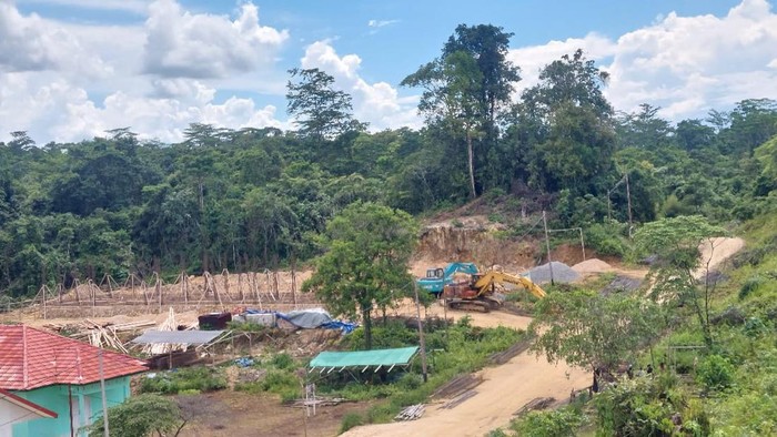 Lokasi proyek puskesmas yang hendak diserang KKB di Maybrat.