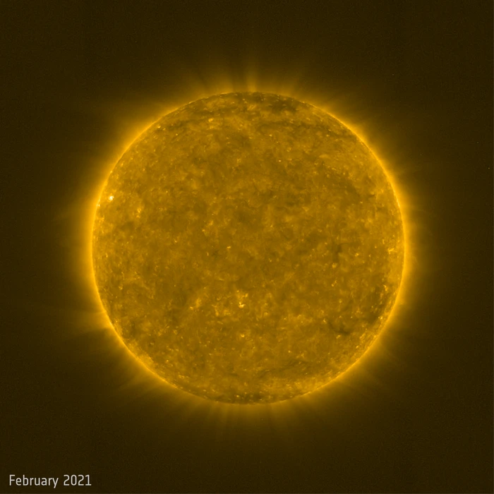 Foto Matahari di Februari 2021. Foto: ESA & NASA/Solar Orbiter/EUI Team