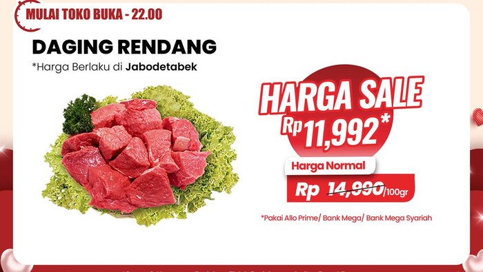 Transmart Full Day Sale jual daging rendang