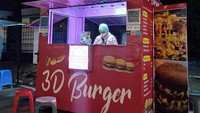 3D Burger di Pandeglang, Banten jadi salah satu burger gerobakan yang populer. Harga burgernya mulai Rp 12.000-an.  Foto: Instagram @tridburger