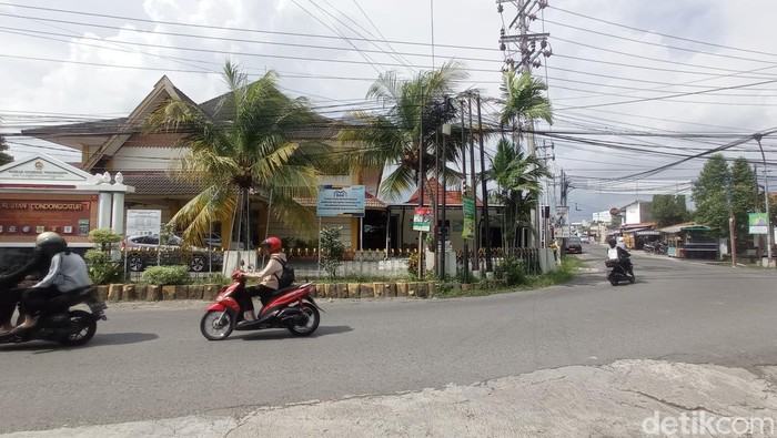 Lokasi viral ranjau paku di Condongcatur, Sleman. Foto diambil Senin (26/2/2024).
