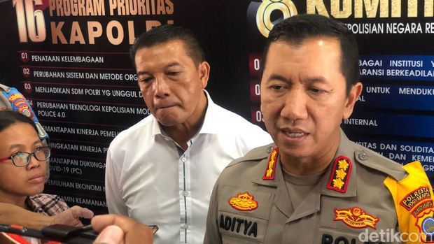 Kapolresta Jogja Kombes Aditya Surya Dharma saat ditemui di Mapolresta Jogja, Senin (26/2/2024).