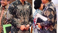 AHY juga terlihat berbincang dengan Menko Polhukam Hadi Tjahjanto yang sebelumnya juga menduduki posisi Menteri ATR/Kepala BPN. (Foto: Dok. Kementerian ATR/BPN)