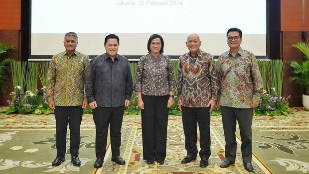 Menteri Keuangan Sri Mulyani lantik Saudara Haryanto sebagai Dewan Pengawas Lembaga Pengelola Investasi (LPI)/ Indonesia Investment Authority (INA) dari unsur profesional untuk periode 2024-2029. (Instagram/smindrawati)
