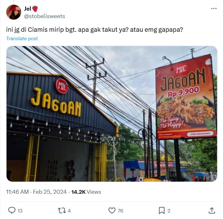 Restoran mie pedas mirip Mie Gacoan