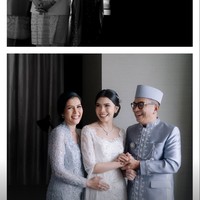 Orangtua Park Younggwang dan Rachelly juga ikut hadir dan memberikan doa restu untuk anak mereka. Sambil tertawa ke arah kamera terlihat jelas jika kedua keluarga tengah berbahagia. Foto: Instagram/@rachellyahya/@bootesphotography