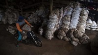 Bukan hal mudah mengeluarkan bongkahan yang begitu banyak dari lubang yang kecil. Namun dengan kegigikan dan kerjasama, bongkahan yang telah dikarungi tersebut mampu dikeluarkan satu persatu yang selanjutnya diangkut menggunakan ojek tambang atau biasa disebut Kijang. 