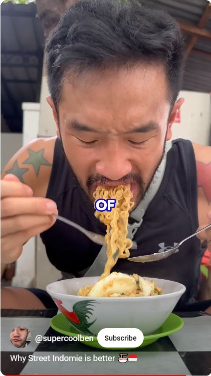 YouTuber asal China setuju dengan racikan Indomie di warkop lebih enak