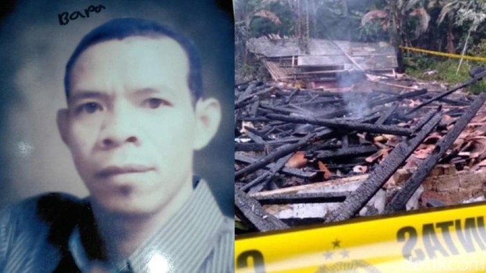 Jamaludin, bakar rumah dan keluarganya di Sukasirna, Sukabumi