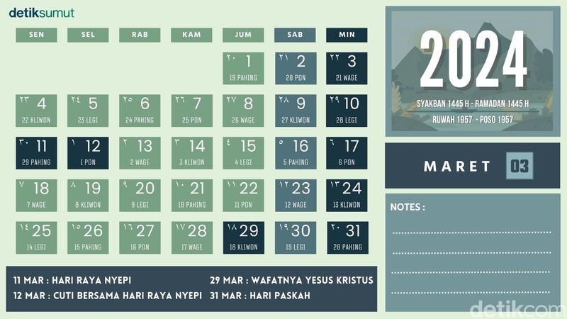 Kalender Maret 2024