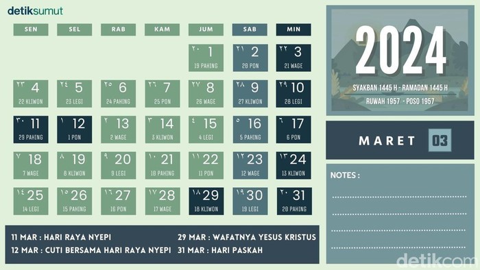 Kalender Maret 2024 Kalender Maret 2024