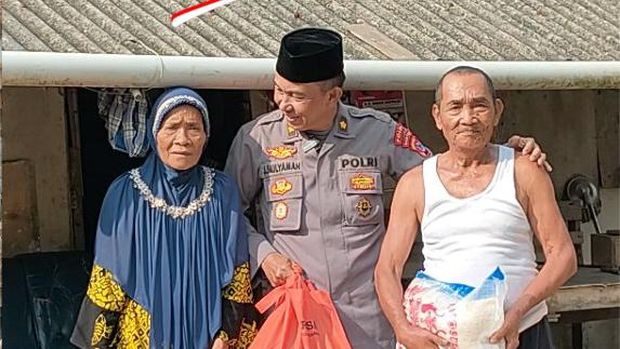 Kompol Jajang Mulyaman ayah asuh ratusan anak yatim di Cilegon, Pandeglang dan Serang.