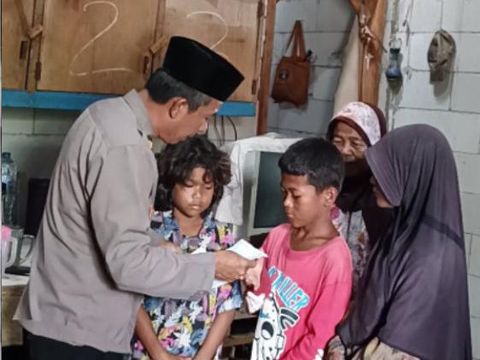 Kompol Jajang Mulyaman ayah asuh ratusan anak yatim di Cilegon, Pandeglang dan Serang.