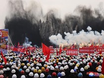 Ada Ledakan Dahsyat Saat Kim Jong Un Groundbreaking Apartemen