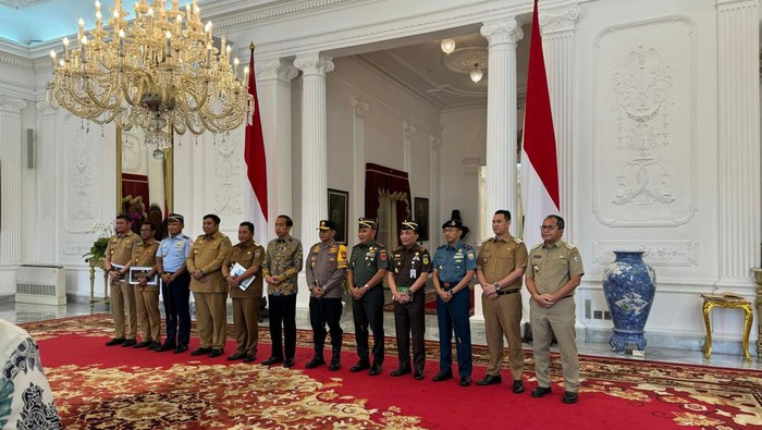 Pertemuan Presiden Joko Widodo (Jokowi) dengan Forkopimda Sulsel dan Kepala Daerah kawasan Mamminasata di Istana Negara. (dok. Istimewa)