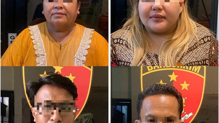 Polisi amankan 4 orang agen PMI ilegal di Batam.(dok Polsek KKP Batam)