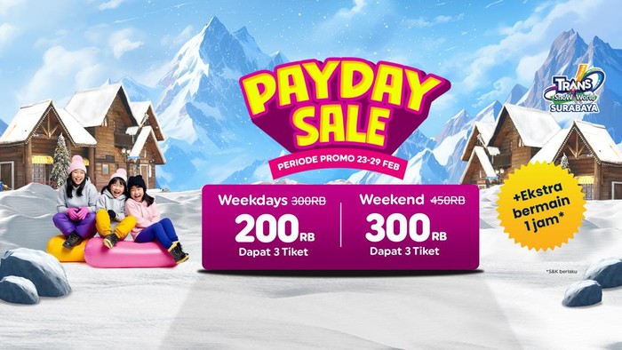 Saatnya untuk merasakan sensasi liburan seru tanpa harus merogoh kocek dalam-dalam! Trans Snow World Surabaya hadir dengan promo spesial yang tidak boleh kamu lewatkan.