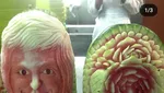 Wow! Seniman Ini Bikin Ukiran Wajah Ganjar hingga Gibran pada Buah Semangka