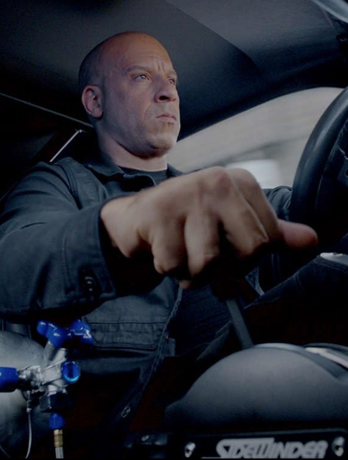 Vin Diesel Penampilan Vin Diesel di Fate and Furious.