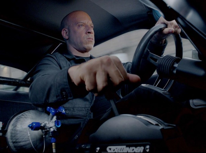 Penampilan Vin Diesel di Fate and Furious.