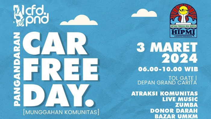 Car free day pertama di Pangandaran.
