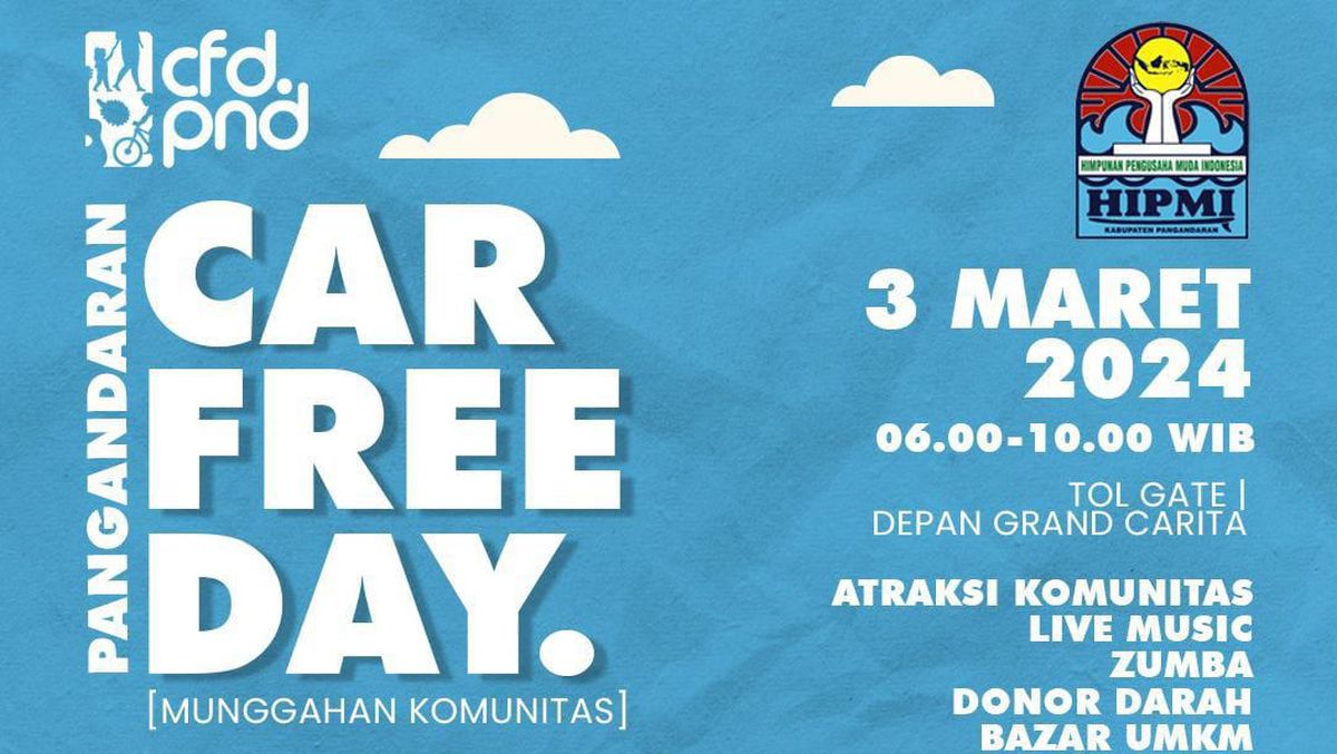 Dear Wargi Pangandaran Ada Car Free Day Awal Maret 2024