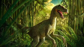 Velociraptor (pada foto) digambarkan berwarna hijau dan bersisik di banyak film dan media. Foto: via Daily Mail