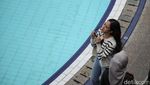 Ekspresi Tamara Tyasmara saat Rekonstruksi Kematian Dante