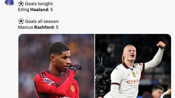 Haaland melengkapi hat-trick pada menit ke-40. De Bruyne kembali memberikan assist dan Haaland menuntaskannya dengan mengangkat bola melewati Tim Krul. / Foto: Twitter