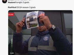 Meme Menohok 5 Gol Haaland Vs Rashford