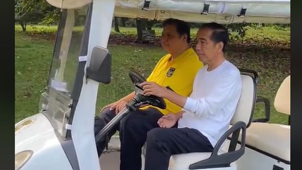 Jokowi dan Airlangga.