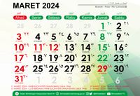 Kalender Maret 2024: Ada 4 Tanggal Merah Libur Nasional Dan Cuti Bersama