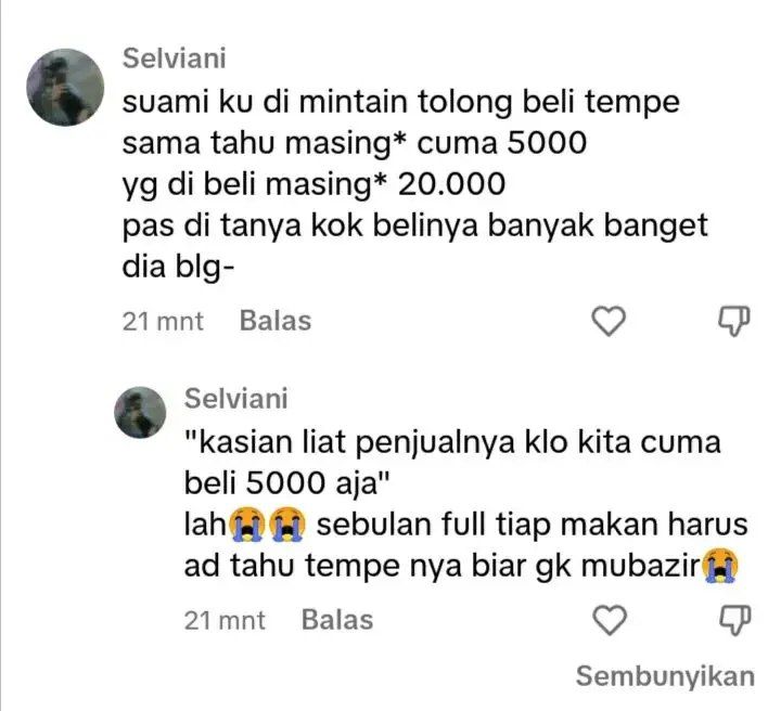 Kelakuan kocak suami saat belanja di pasar